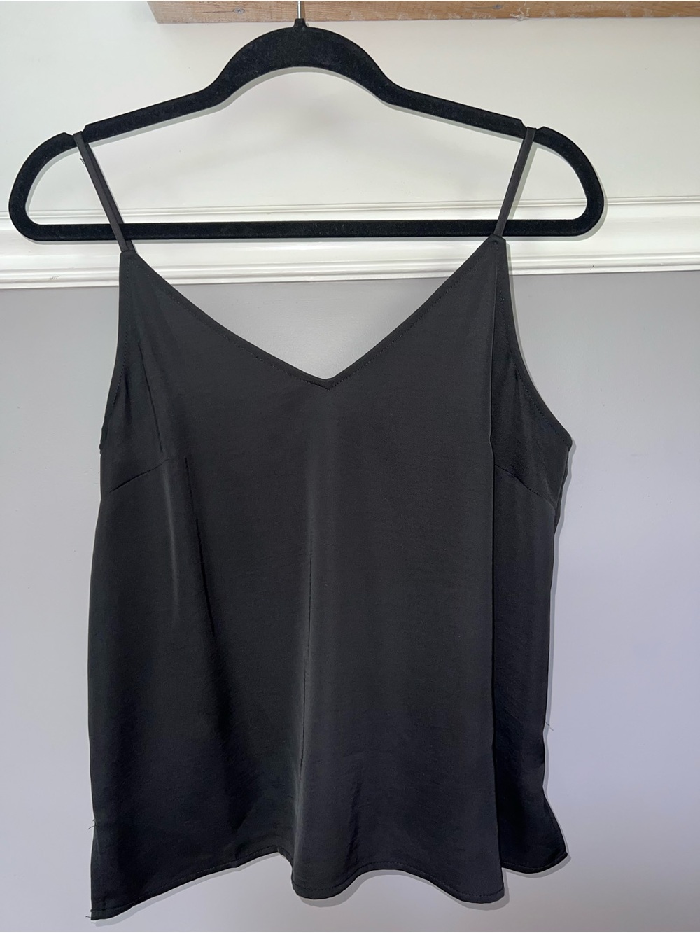 a new day Black V-Neck Spaghetti Strap tank top